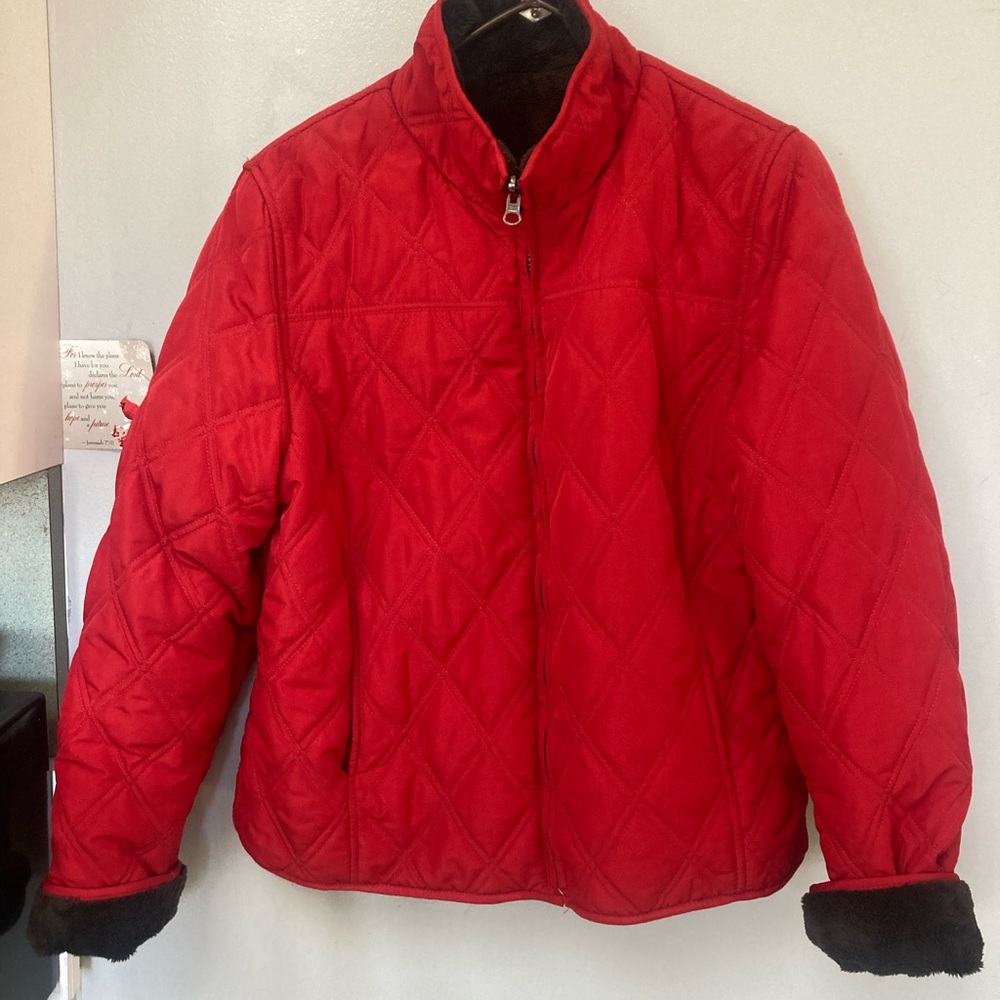 Red Quilted Jacket